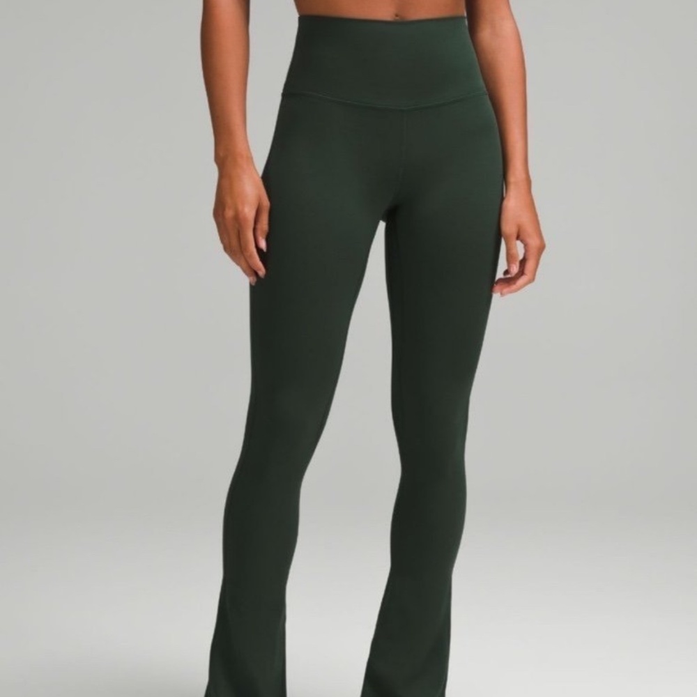 Lululemon Align High Rise Mini Flare Pant Legacy Green Sz 6